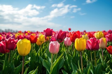 Tulips are the national flower of the Netherlands.