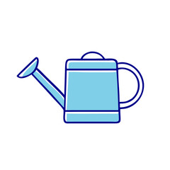 Obraz premium Minimalist Blue Watering Can Icon in Line Art Style