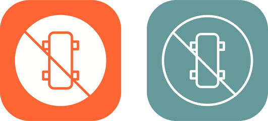 No Skating Vector Icon