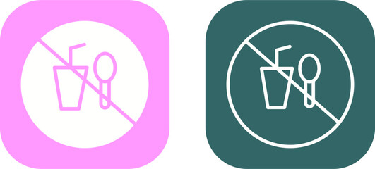 No Food or Drinks Vector Icon