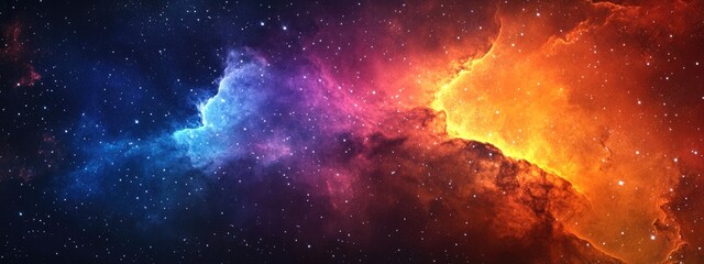 Fototapeta premium Space background featuring a colorful cosmos with a realistic nebula and shining stars Includes stardust and the Milky Way along with a magical color galaxy depicting an infinite universe and star