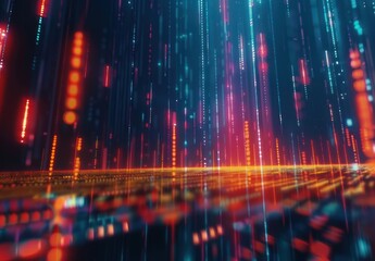 Fototapeta premium Digital Rain Abstract