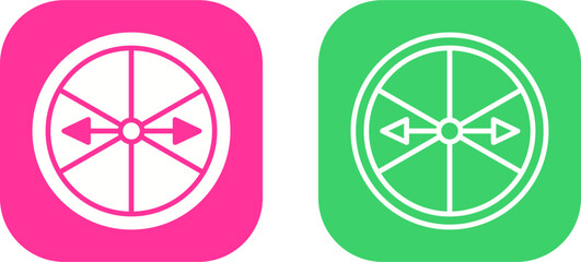 Roulette with Arrow Vector Icon