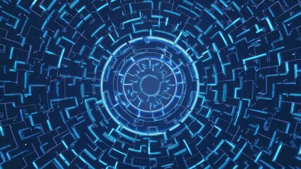 Obraz premium Digital Labyrinth: An Intricate Network of Computational Precision
