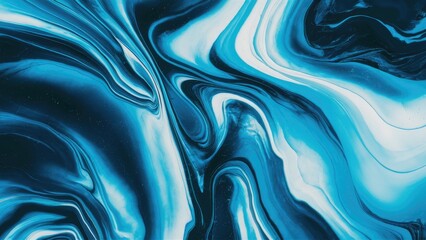 Obraz premium Dreamy abstract blue marble texture with a blurred gradient effect.