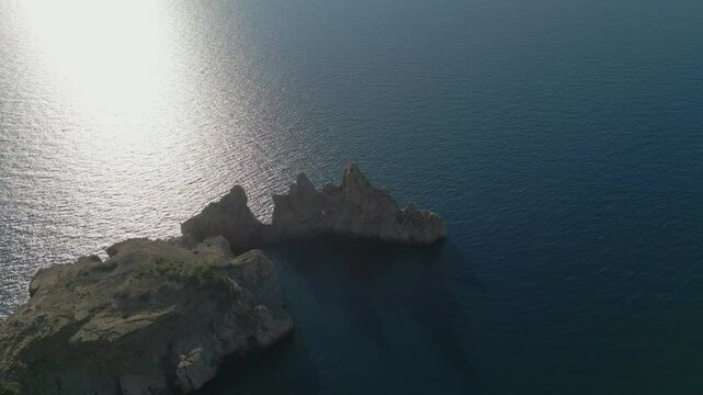 Ses Torretes, islotes en la isla de Ibiza.
