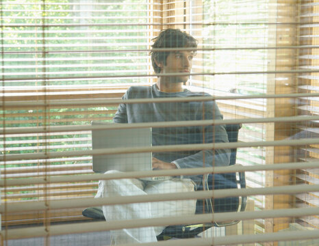 Man Working at Home
