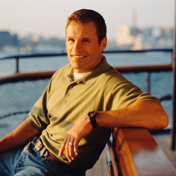Portrait of Man Sitting Outdoors