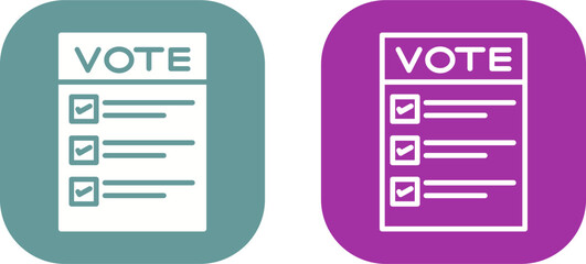 Ballot Paper Vector Icon