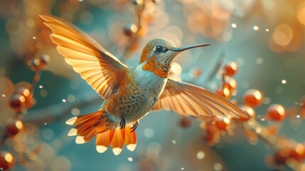 Fototapeta premium Hummingbird in Flight