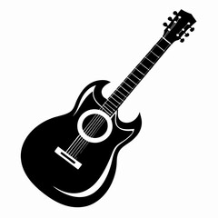 Guitar Silhouette Vector Illustration