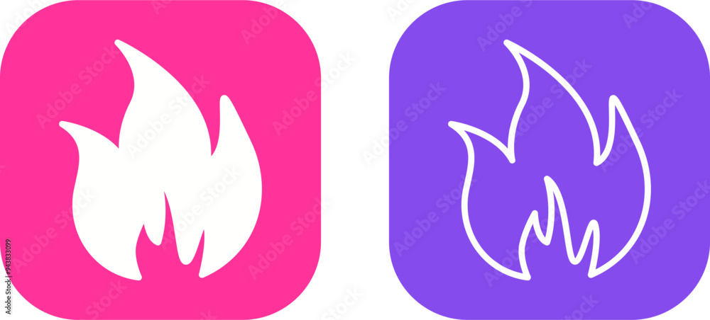 Wall mural flame vector icon