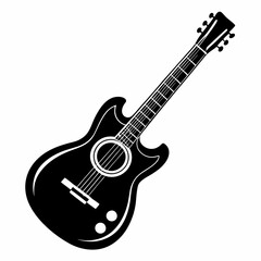 Guitar Silhouette Vector Illustration