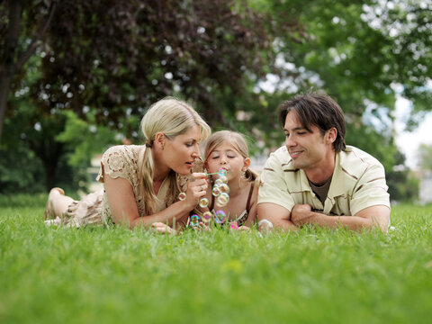 Portrait of Family Outdoors