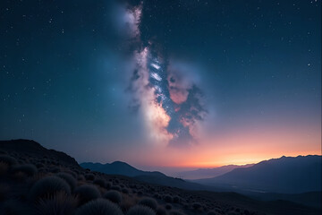 sunrise over the mountains