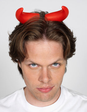 Man with Devil's Horns