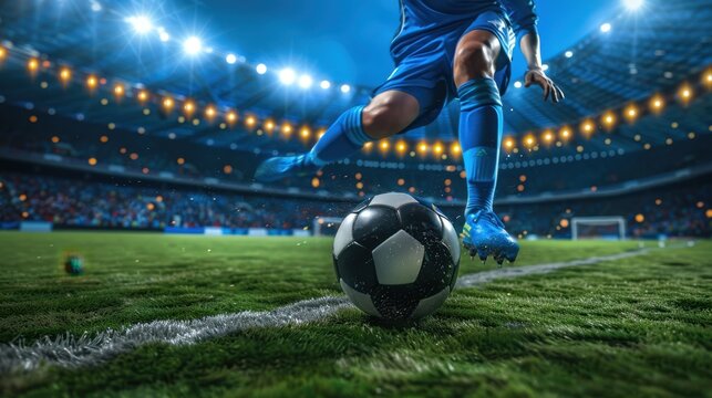 The Soccer Player Kicking Ball