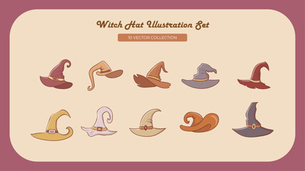 Witch Hat Illustration Set