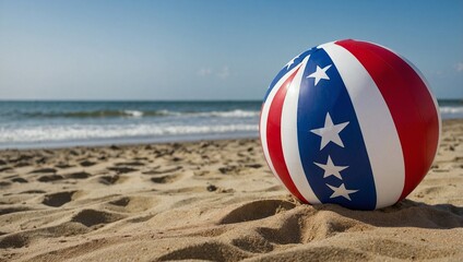 Obraz premium beach ball on the beach