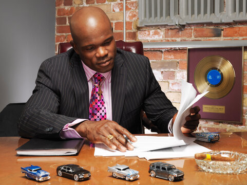 Businessman Doing Paperwork