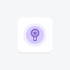 Achievement Badge icon, badge, recognition, award, honor, editable vector, pixel perfect, illustrator ai file