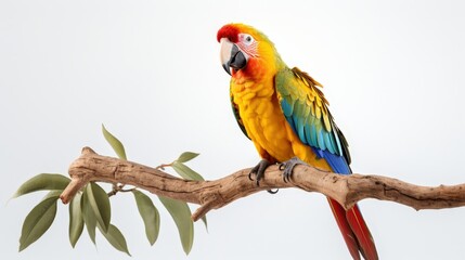 A Colorful Parrot Perched on a Branch