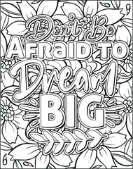 Motivational Quote Coloring Page for Adults. Inspirational Quote Coloring Page. Positive Vibes Coloring Page.