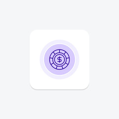 Bonus Token icon, token, reward, recognition, incentive, editable vector, pixel perfect, illustrator ai file