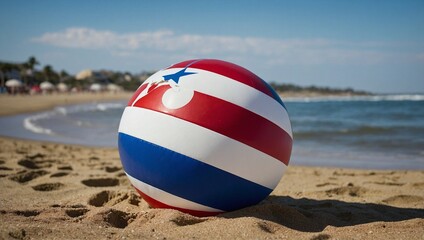 Obraz premium ball on the beach