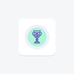 Bonus Cup icon, cup, reward, recognition, incentive, editable vector, pixel perfect, illustrator ai file