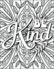 Motivational Quote Coloring Page for Adults. Inspirational Quote Coloring Page. Positive Vibes Coloring Page.