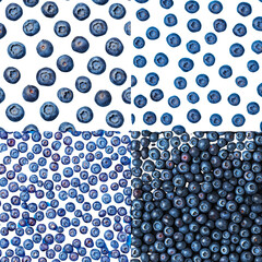 Top view of pattern blueberries