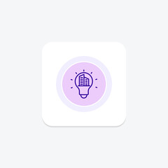 Building Innovation line icon , vector, pixel perfect, illustrator file