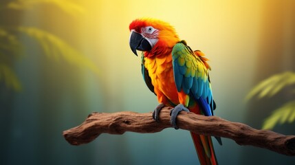 Obraz premium Colorful Parrot on Branch