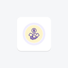 Business Cooperation icon, cooperation, collaboration, partnership, alliance, editable vector, pixel perfect, illustrator ai file