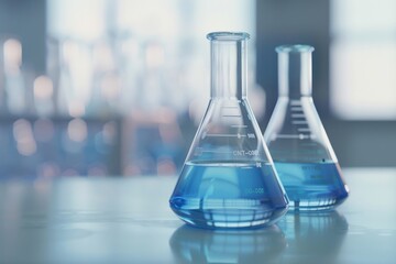 Lab glassware for research and development.