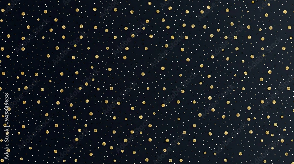 Poster a seamless pattern of tiny gold dots on a dark background, adding a touch of luxury and sophisticati