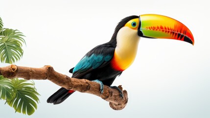 Obraz premium Vibrant Toucan on a Branch