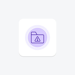 Data Breach Alert icon, breach, alert, security, protection line icon, editable vector icon, pixel perfect, illustrator ai file