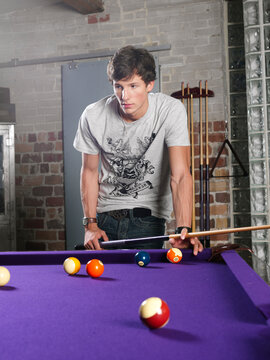 Man Playing Pool