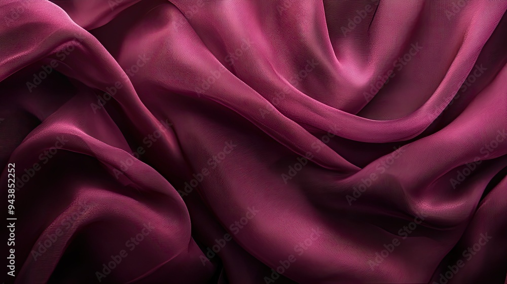 Poster a textured background of soft, flowing fabric in a rich, deep color, creating a luxurious and elegan