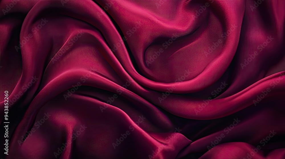 Poster a textured background of soft, flowing fabric in a rich, deep color, creating a luxurious and elegan