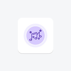 Music icon, musical study, musical research, musical inquiry, music theory line icon, editable vector icon, pixel perfect, illustrator ai file