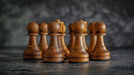 The Wooden Chess Pawns