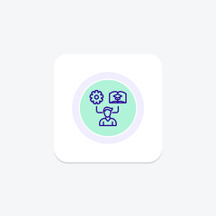 Project-based Learning icon, pbl, project-based education, project-based instruction, project-based curriculum line icon, editable vector icon, pixel perfect, illustrator ai file