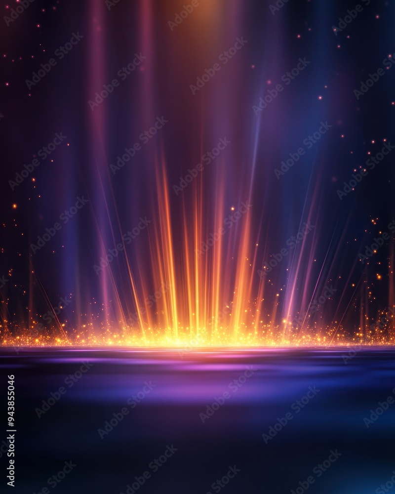 Poster abstract glowing lights in vibrant colors creating a stunning visual effect, perfect for backgrounds