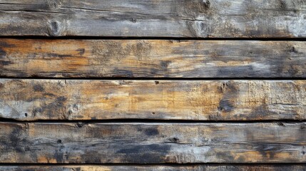 Close-up of rustic wooden planks with a weathered texture, ideal for a natural, earthy background.