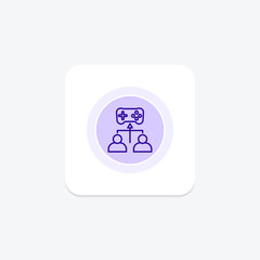 Strategy icon, gaming, game, tactics, planning line icon, editable vector icon, pixel perfect, illustrator ai file