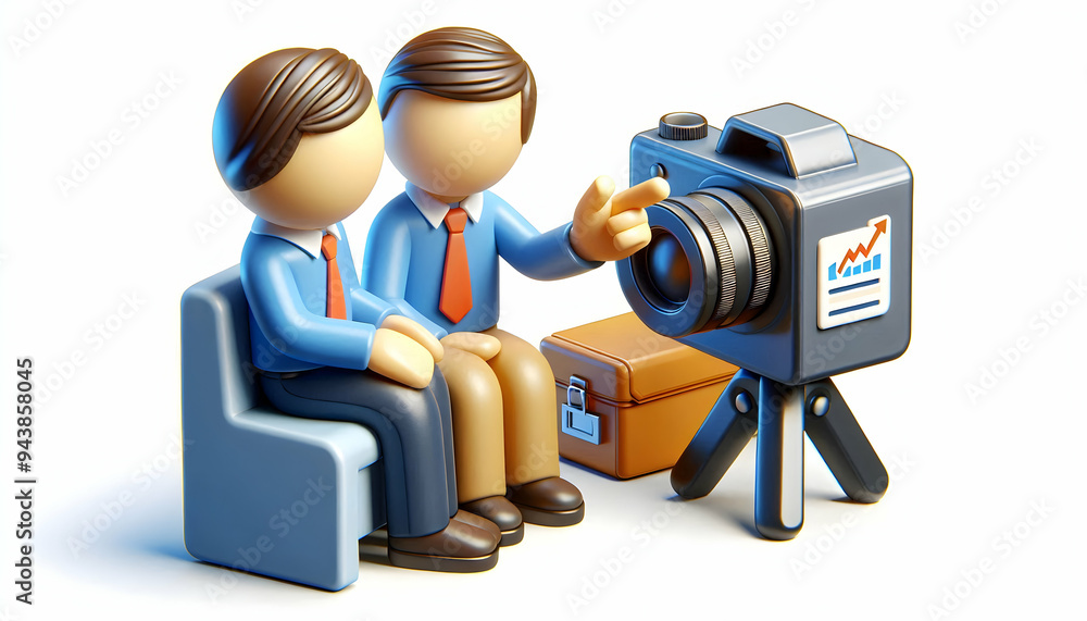 Aufkleber 3d manager candidly mentoring a junior employee in a one on one session concept as a candid shot of 