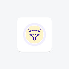 Bladder line icon , vector, pixel perfect, illustrator file